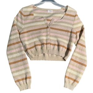 Cotton on cropped striped sweater